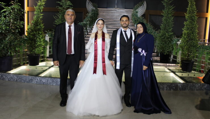 Melike ve Şükrü görkemli düğünle hayatlarını birleştirdi